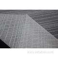 Nylon Metallic Spandex White Stripe Mesh Fabric